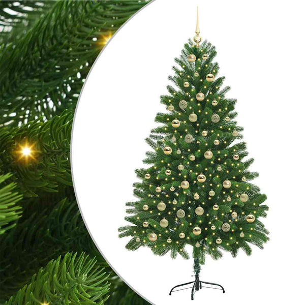 Joulukuusi 300 LED-valoilla jalustalla Vihreä 180 cm PE