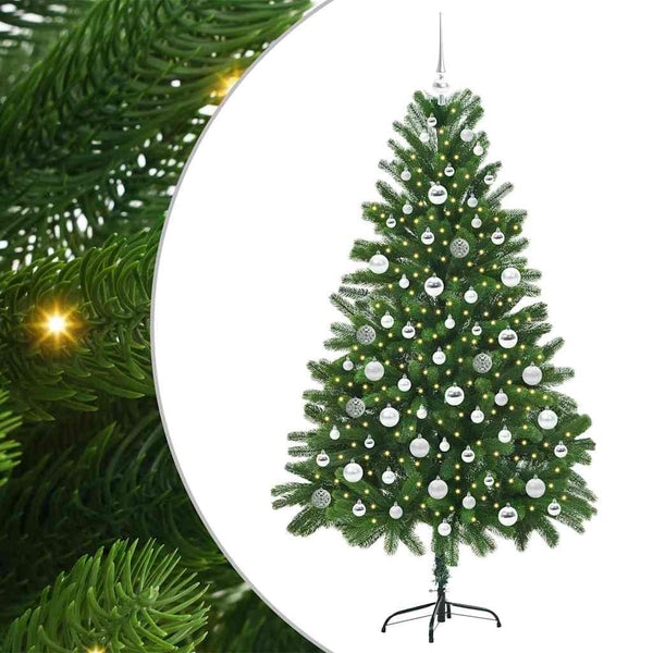 Joulukuusi 300 LED-valoilla jalustalla Vihreä 180 cm PE
