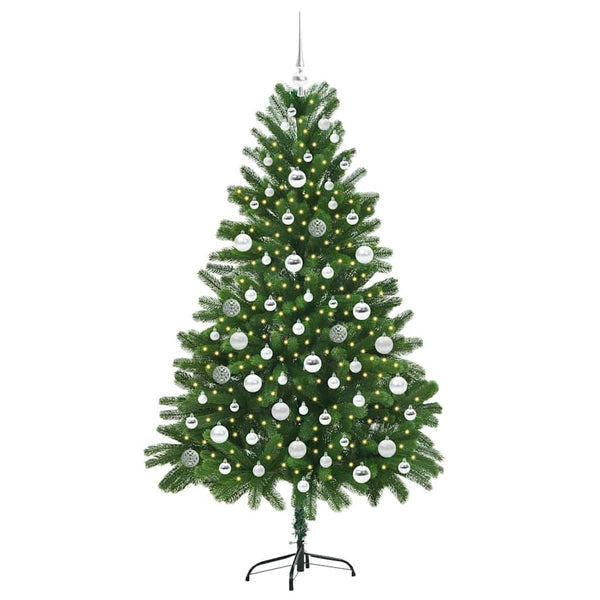 Joulukuusi 300 LED-valoilla jalustalla Vihreä 180 cm PE