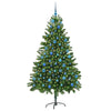 Joulukuusi 300 LED-valoilla jalustalla Vihreä 180 cm PE