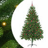 Joulukuusi 300 LED-valoilla jalustalla Vihreä 210 cm PE