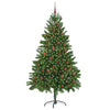 Joulukuusi 300 LED-valoilla jalustalla Vihreä 210 cm PE