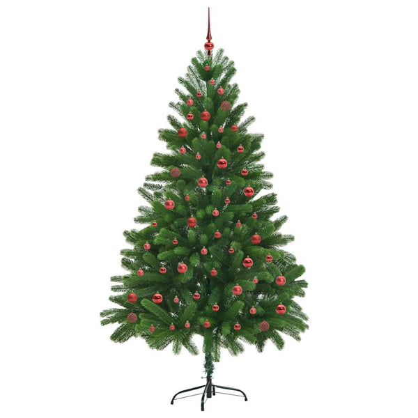 Joulukuusi 300 LED-valoilla jalustalla Vihreä 210 cm PE