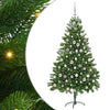 Joulukuusi 300 LED-valoilla jalustalla Vihreä 210 cm PE