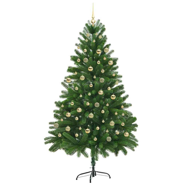 Joulukuusi 300 LED-valoilla jalustalla Vihreä 210 cm PE