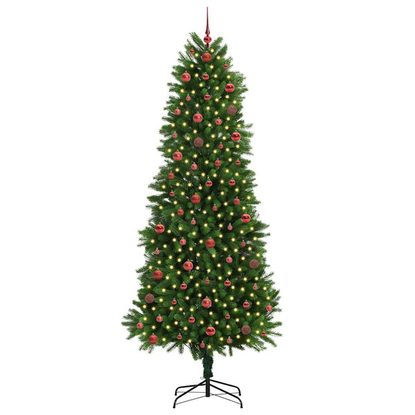 Joulukuusi 300 LED-valoilla jalustalla Vihreä 240 cm PE