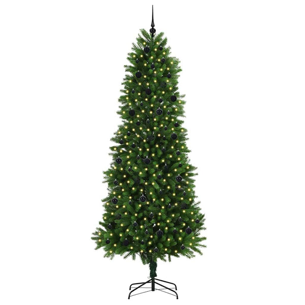 Joulukuusi 300 LED-valoilla jalustalla Vihreä 240 cm PE