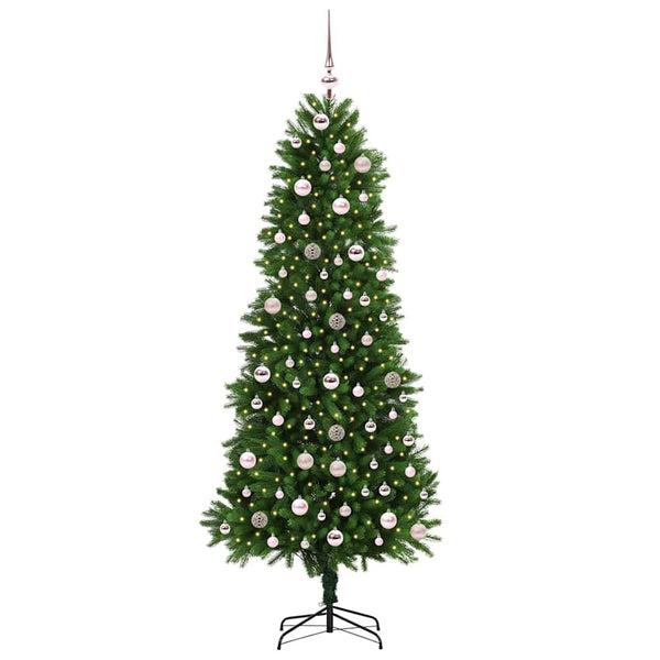 Joulukuusi 300 LED-valoilla jalustalla Vihreä 240 cm PE