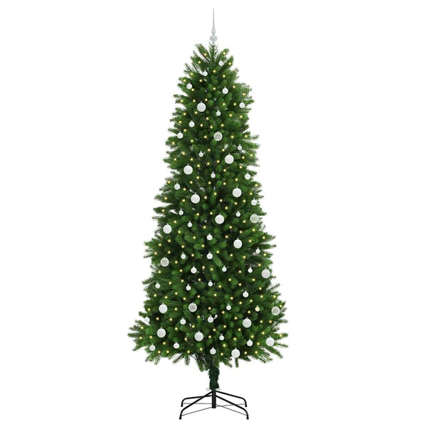 Joulukuusi 300 LED-valoilla jalustalla Vihreä 240 cm PE