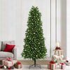 Joulukuusi LED-valoilla Vihreä 240 cm PE