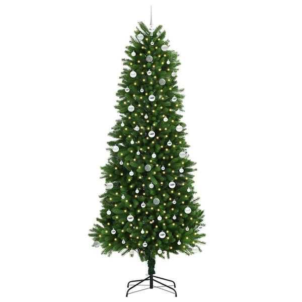 Joulukuusi 300 LED-valoilla jalustalla Vihreä 240 cm PE