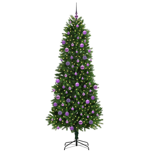 Joulukuusi 300 LED-valoilla jalustalla Vihreä 240 cm PE