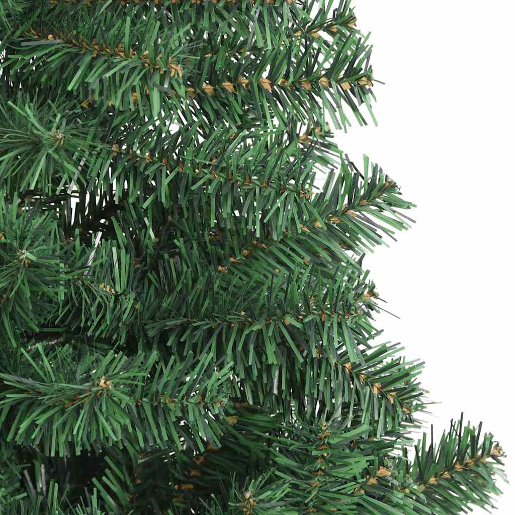 Joulukuusi LED-valoilla Vihreä 240 cm PVC ja teräs
