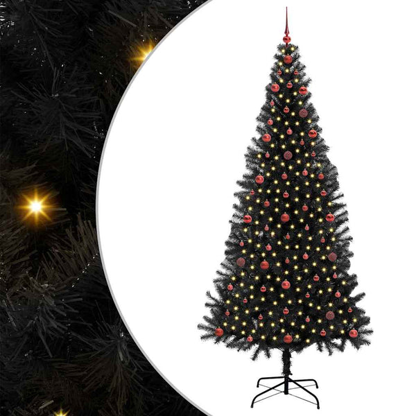 Joulukuusi Musta 240 cm Polyvinyylikloridi