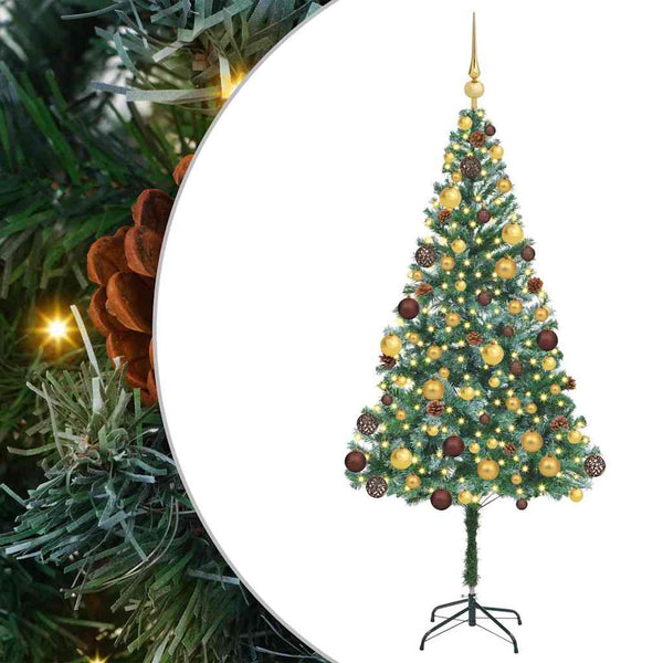 Tekojoulukuusi 300 LED-valoilla Vihreä 180 cm PVC ja teräs