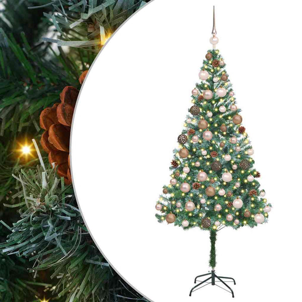 Tekojoulukuusi 300 LED-valoilla Vihreä 180 cm PVC ja teräs