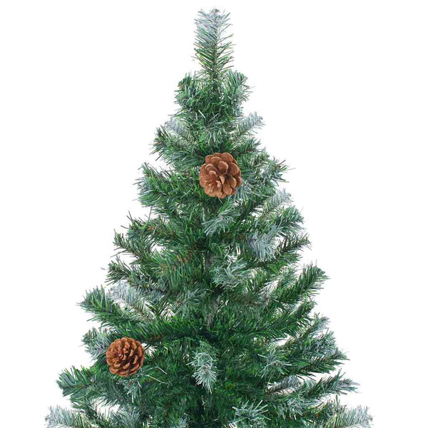 Tekojoulukuusi 300 LED-valoilla Vihreä 180 cm PVC ja teräs