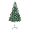 Tekojoulukuusi 300 LED-valoilla Vihreä 180 cm PVC ja teräs