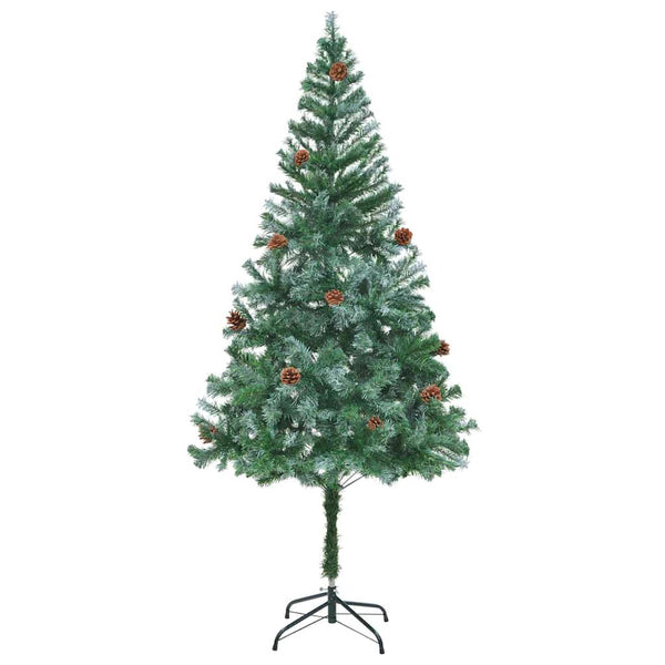 Tekojoulukuusi 300 LED-valoilla Vihreä 180 cm PVC ja teräs
