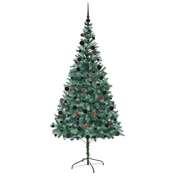 Tekojoulukuusi 300 LED-valoilla Vihreä 210 cm PVC ja teräs