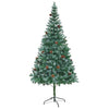 Tekojoulukuusi 300 LED-valoilla Vihreä 210 cm PVC ja teräs