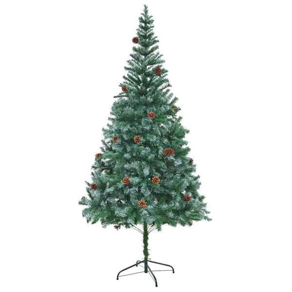 Tekojoulukuusi 300 LED-valoilla Vihreä 210 cm PVC ja teräs