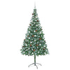 Tekojoulukuusi 300 LED-valoilla Vihreä 210 cm PVC ja teräs
