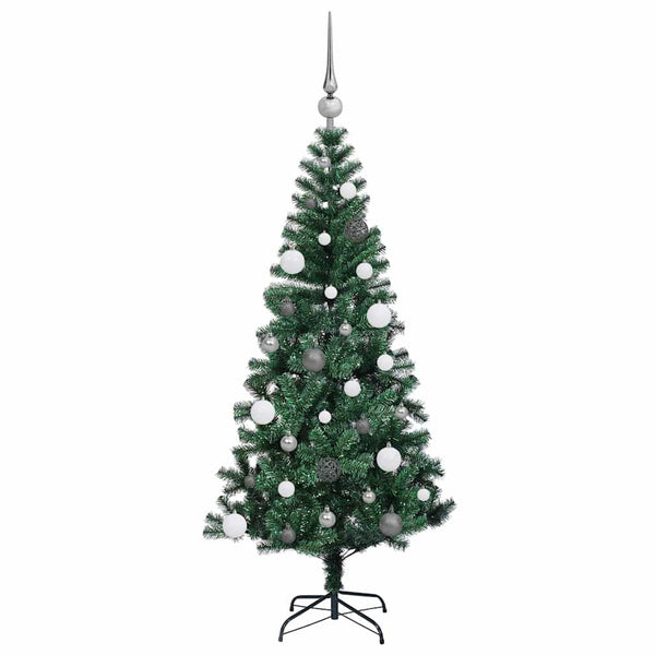 Tekokuituinen Esivalmistettu Joulukuusi Vihreä 150 cm