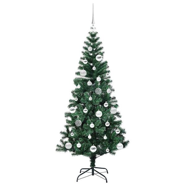 Tekokuituinen Esivalmistettu Joulukuusi Vihreä 150 cm