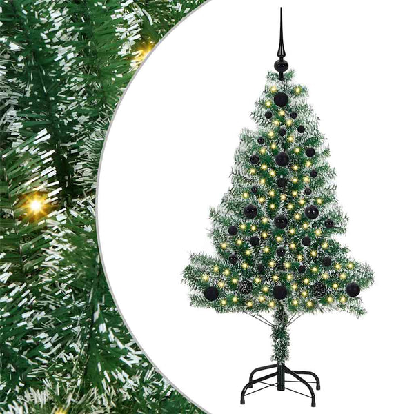 Tekoinen joulukuusi lumiflockilla ja LED-valolla 120 cm