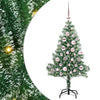 Tekoinen joulukuusi lumiflockilla ja LED-valolla 120 cm