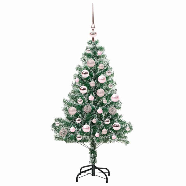 Tekoinen joulukuusi lumiflockilla ja LED-valolla 120 cm