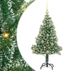 Tekoinen joulukuusi lumiflockilla ja LED-valolla 120 cm