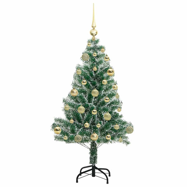 Tekoinen joulukuusi lumiflockilla ja LED-valolla 120 cm