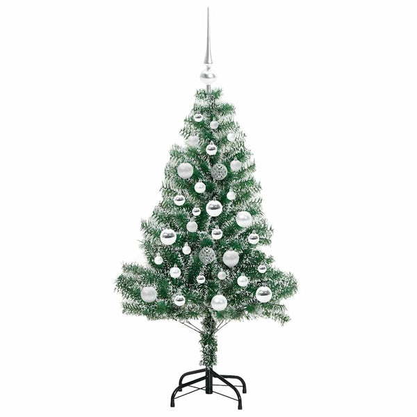 Tekoinen joulukuusi lumiflockilla ja LED-valolla 120 cm