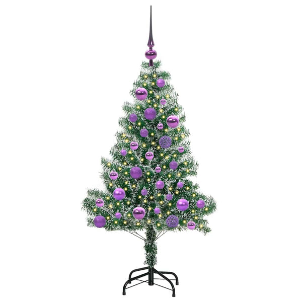 Tekoinen joulukuusi lumiflockilla ja LED-valolla 120 cm