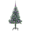 Tekoinen joulukuusi lumiflockilla ja LED-valolla 120 cm