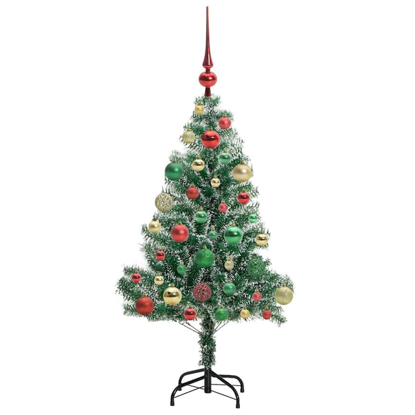 Tekoinen joulukuusi lumiflockilla ja LED-valolla 120 cm