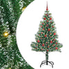 Tekoinen joulukuusi lumiflockilla ja LED-valolla 150 cm
