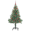 Tekoinen joulukuusi lumiflockilla ja LED-valolla 150 cm