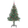 Tekoinen joulukuusi lumiflockilla ja LED-valolla 150 cm
