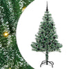 Tekoinen joulukuusi lumiflockilla ja LED-valolla 150 cm