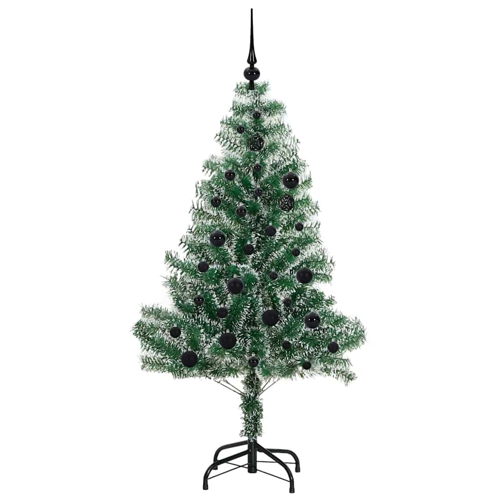 Tekoinen joulukuusi lumiflockilla ja LED-valolla 150 cm