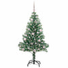 Tekoinen joulukuusi lumiflockilla ja LED-valolla 150 cm