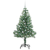 Tekoinen joulukuusi lumiflockilla ja LED-valolla 150 cm