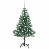 Tekoinen joulukuusi lumiflockilla ja LED-valolla 150 cm