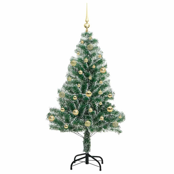 Tekoinen joulukuusi lumiflockilla ja LED-valolla 150 cm