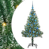 Tekoinen joulukuusi lumiflockilla ja LED-valolla 150 cm