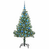 Tekoinen joulukuusi lumiflockilla ja LED-valolla 150 cm