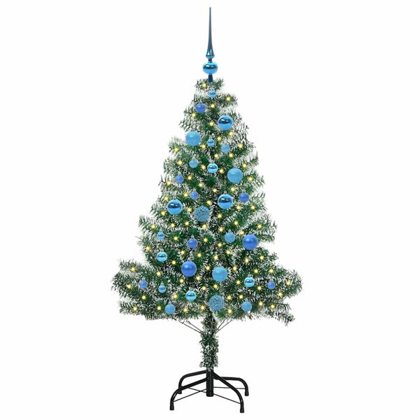 Tekoinen joulukuusi lumiflockilla ja LED-valolla 150 cm